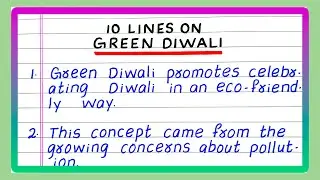 Few Lines on Green Diwali | Deepavali | 10 Lines on Green Diwali | Essay on Green Diwali