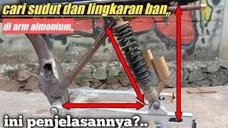 UKURAN ARM ALMONIUM DI MOTOR CB - CARI SUDUT LINGKARAN BAN BELAKANG CB - CB CLASIK