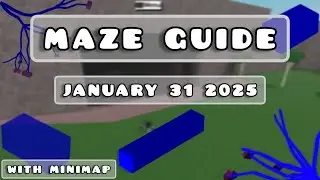 Blue Wood Maze Guide January 31st 2025 (With Minimap) || Lumber Tycoon 2 || Roblox