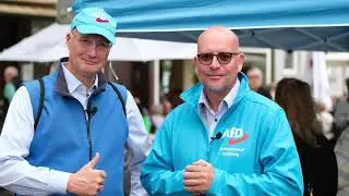 Gru&szlig; vom AfD-Infostand &ndash; Sascha Lensing & J&ouml;rn K&ouml;nig
