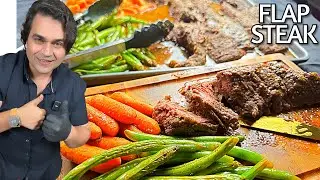 Butter Garlic Flap Steak On A Sheet Pan