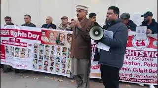 Javed Khattak Speech | PTM | Intl Human Rights Day | JSFM Protest London