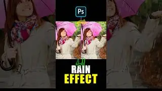 Add Rain Effect in Photoshop #shorts #photoshoptutorial