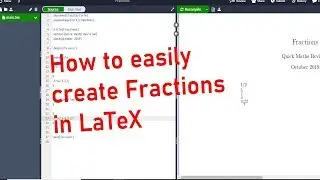 How to create Fractions in LaTeX/Overleaf