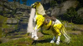 Arthur Morgan&rsquo;s Wildest Adventure | Taming the Banana Coated Horse Near Waterfall