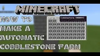 HOW TO MAKE A AUTOMATIC COBBLESTONE GENERATOR!!!!