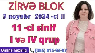 Zirvə Fizika Blok sınağı 3 noyabr 11 ci sinif 1 və 4 cü qrup