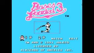 Bases Loaded 3 Title Screen (NES)