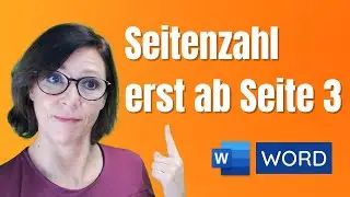 Word Seitenzahl erst ab Seite 3 beginnen mit 1 #deutsch #tutorial