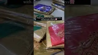 Bulk order ready to ship||tissue banarasi saree with designer aari work blouse 9840037420