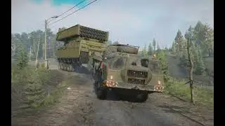 Транспортировка на прицепе ТОС-1 