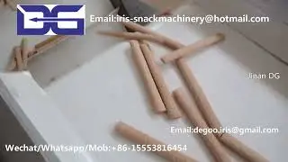 Jinan DG70 double screw extruder hollow pipe snacks machinery/Co-extrusion bamboo corn food line