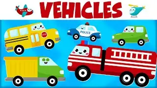 Транспорт для детей 🚒✈️ Изучайте транспорт с помощью реальных видеороликов 🎴 Карточки для обучени...