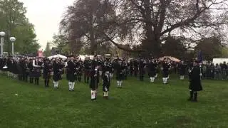 Green Hills of Tyrol - massed pipes and drums - 17th Highland Gathering in Peine 2015