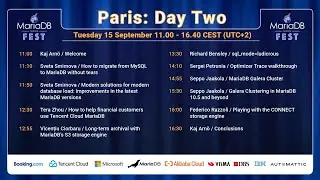 Прямая трансляция MariaDB Server Fest &mdash; Париж, день второй