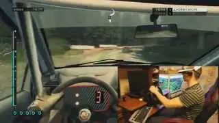 Испытание  шлемом SONY HMZ T1 гонки Dirt3. Потрясающе!
