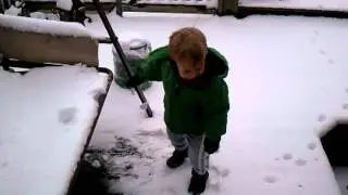 Logan's First Snow Playtime Feb '12
