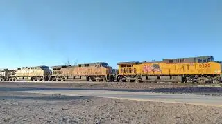 Monster WB Union Pacific Mix Freight Train In Daggett Ca! #bigbossrailfanner
