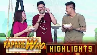 Ion and Jackque bring Vhong chicharon and kropek | It's Showtime KapareWho
