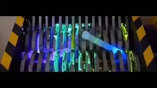 So you can grab it.s with fluorescent liquid and an industrial shredder / Experiment
