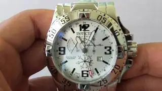 Invicta Watches   Men's 6107 Reserve Excursion Collection GMT Alarm Stainless Steel Swiss Made Watch