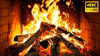🔥 Каминные мечты с нежным огнём и шёпотом для волшебной рождественской атмосферы (Fireplace 4K)