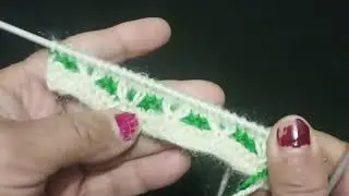 Two colour sweater design / knitting pattern/ baccho ke liye sweater design/ design for beginners 🥰