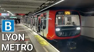 [4K] (Cab Ride) 🇨🇵 Line B of the Lyon Metro from Charpennes to Place Guichard (2023)