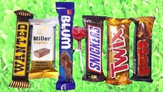 ASMR Most Popular Candys / some lots of colorful rainbow lollipop candy / unpacking chocolate eat