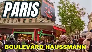Christmas | Walk in Paris ✨ A Rain-Soaked Journey Through Haussmann&rsquo;s Lights and Holiday Atmosphere 