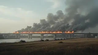 13 minutes ago,  Ukrainian F-16 fighter jet dropped a 10-ton bomb on the Crimean bridge.