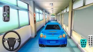 New sports Car nisaan GTR stuck parking schoo building &ndash;3D driving class simulator 2026#car 
