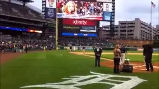 National Anthem Comerica Park, Detroit Tigers