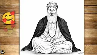 How to draw Guru Nanak Dev ji step by step | Guru Nanak Dev ji | Pencil drawing tutorial