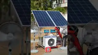 Fans & Air cooler directly solar panelby MPPT #automobile #renewableenergy #art #electrician #anime