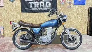2019年　SR400　38,614km　アップハン　タックロールシート　ショート管　サンパチテール　車検2年付き　タイヤ＆バッテリー新品　カスタム総額20万　諸費用込54.99万　 トラッドガレージ