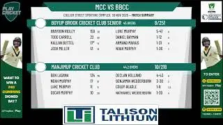 Manjimup Cricket Club v Boyup Brook Cricket Club Seniors