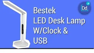 Bestek LED Desk Lamp with Clock & USB