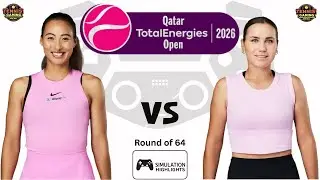 LIVE Sim - Qinwen Zheng vs Sofia Kenin | Round of 64 - Qatar Open 202