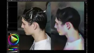 Photo Study, Portrait Painting (Work in progress) - Yanjun Cheng
