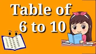Multiplication Table of 6 to 10, table of 6 to 10, Math&rsquo;s Table, Table  6 to 10, 6 se 10 ka pahada