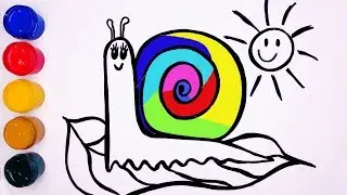Smile Snail coloring and drawing Learn Colors for kids Julia Toy Art