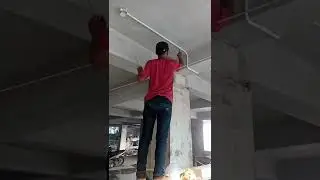 proses paping pipa Conduit instalasi penerangan lt ground floor