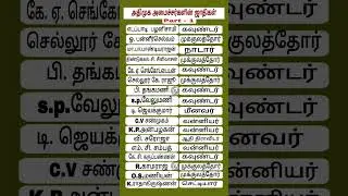 Admk Minsiters Caste/#castecensus #minister #admk #suntv #polimer #viralshort #news18 #eps #ops #mgr