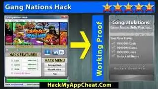 Gang Nations Hacks get 99999999 Gems iPhone iPad Android - V1.02 Gang Nations Cheat Cash