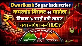 Dwarikesh Sugar industries share latest news today / कमरतोड़ गिरावट का माहोल