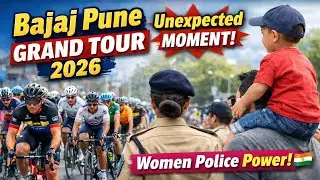 Proud Moment for India Bajaj Pune Grand Tour 2026 #PuneVlog #WomenPolicePower #cycling 