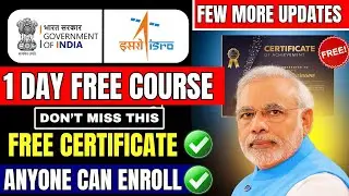 🔴ISRO 1 DAY FREE COURSE | 🔴 22 AUGUST TIMING ?? |  get isro certified | Get certification 🔥