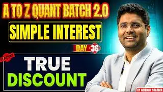 SSC Calendar OUT ! New Targets ! True Discount & Instalment ! Simple Interest by Abhinay Sharma