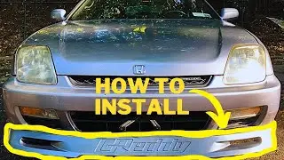 Как установить передний спойлер Greddy на Honda Prelude